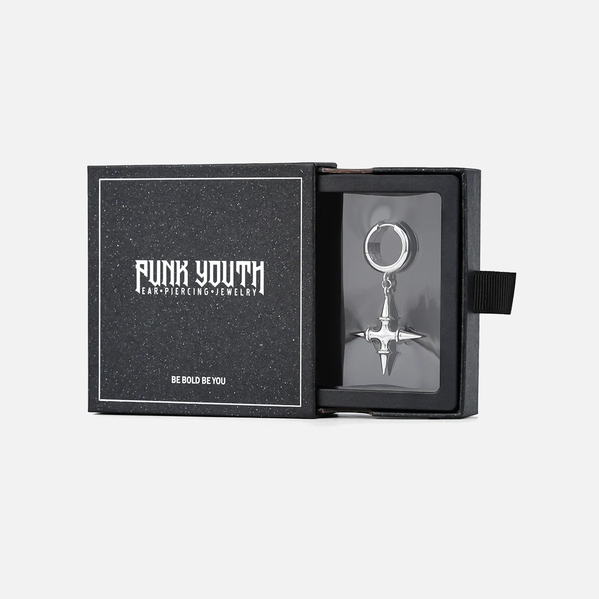 SPIKE CROSS EARRINGS