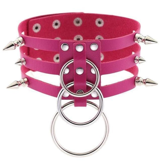 Nightfall Leather Choker - Creepy Goth