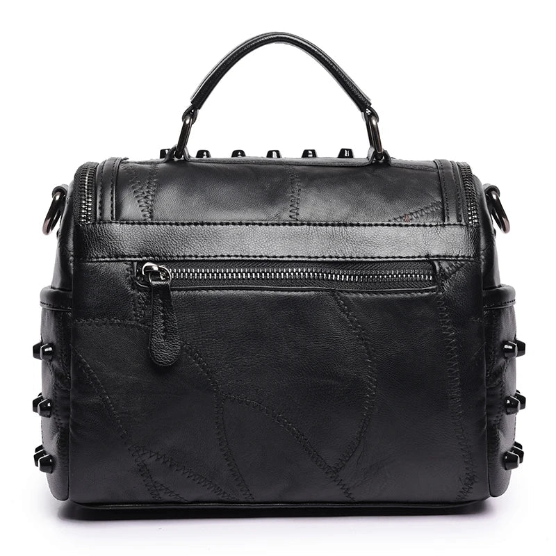 Black Studded Shoulder Bag