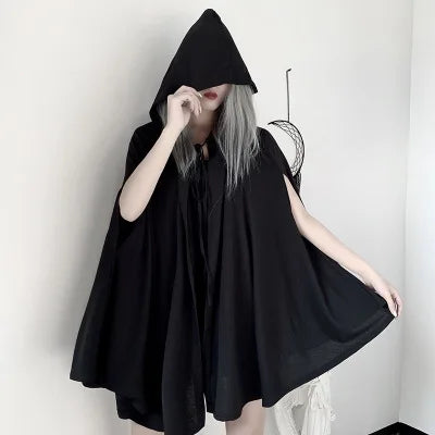 Gothic Hooded Black Cape