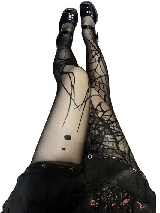 Darkscript Printed Stockings tights