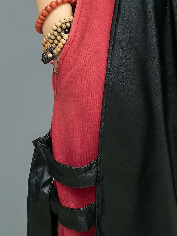 Women's Gothic Leather Trousers Black