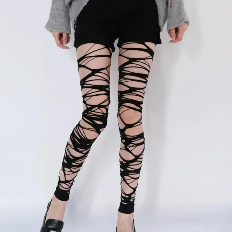 Torn Veil Fishnet Tights