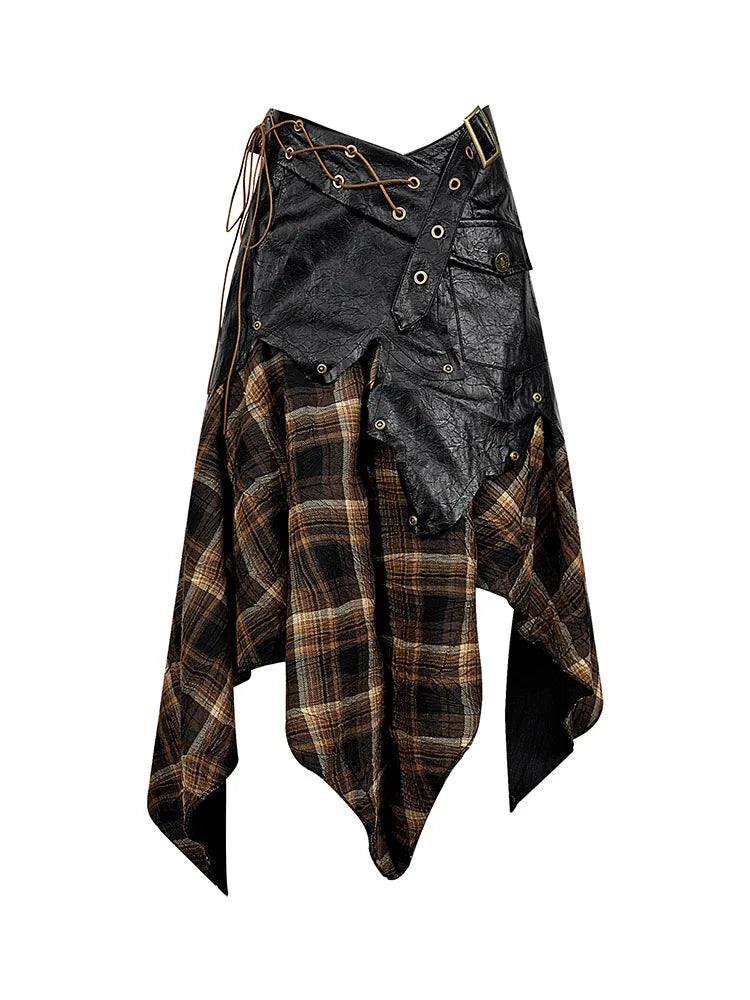 Women's Plaid Skirt - primary photo, shown with a person