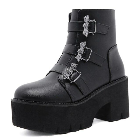 Gothic Bat Boots - alternate studio view (2 of 2)