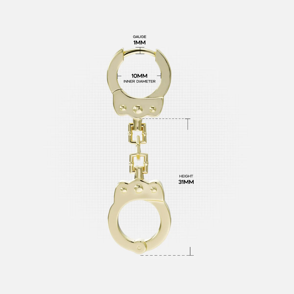 HANDCUFF CHAIN EARRINGS
