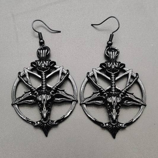 Retro Pentagram Earrings - alternate lifestyle view (2 of 4)