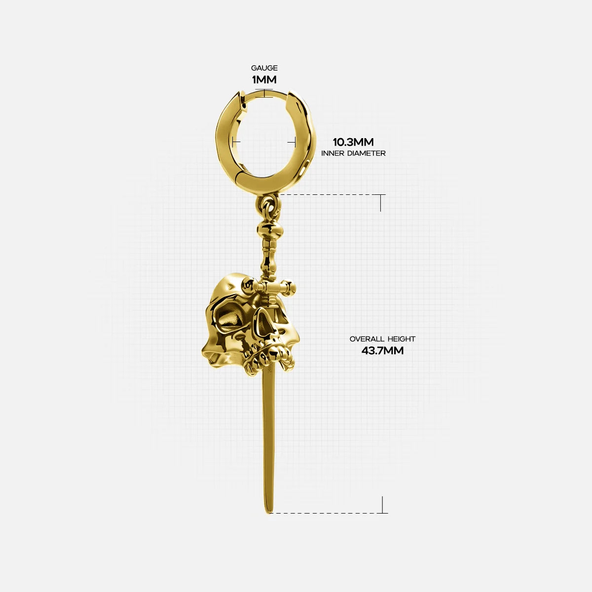 SKULL DAGGER EARRINGS