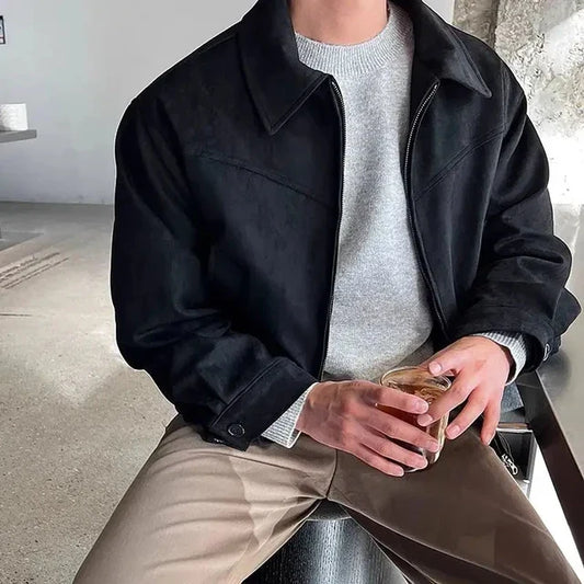 Men's Short Bomber - primary photo, shown with a person (1 of 5)