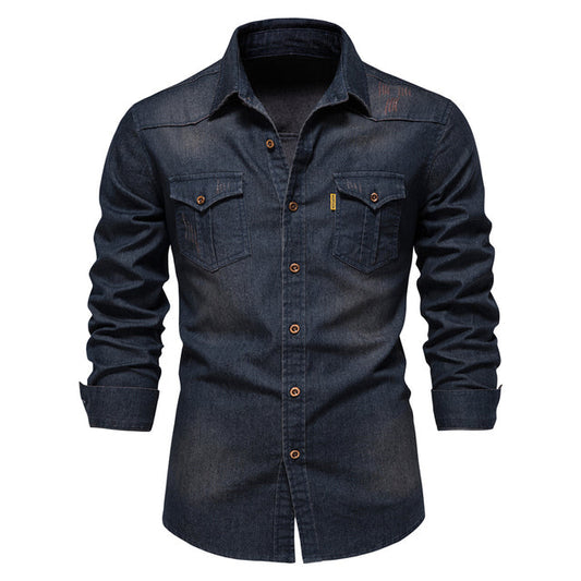 Denim Long Sleeve Shirt - alternate studio view (2 of 5)
