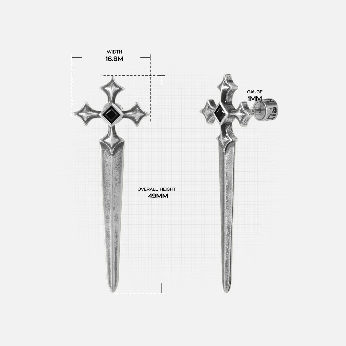 VESPER BLADE STUD EARRINGS