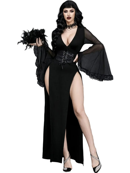 Midnight Siren Gothic Maxi Dress