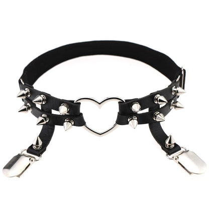 Punk Heart Garter - front studio view (1 of 9)