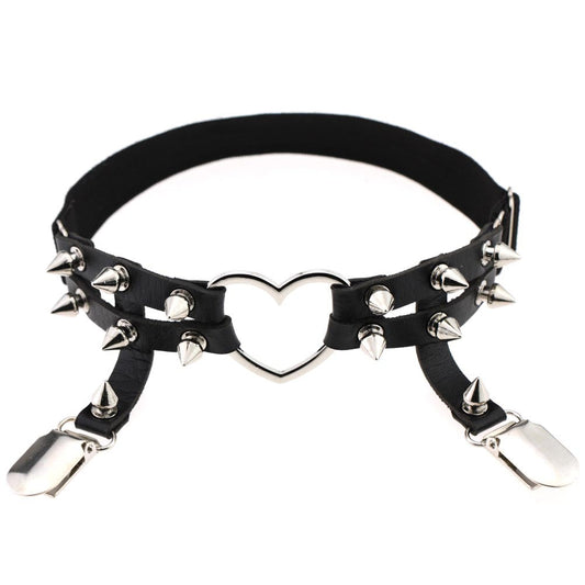 Punk Heart Garter - front studio view (1 of 9)