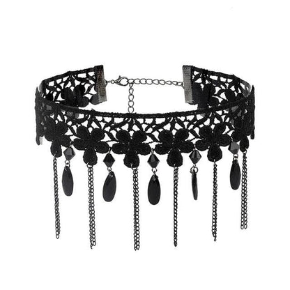 Forbidden Love Sexy Beaded Choker - Creepy Goth