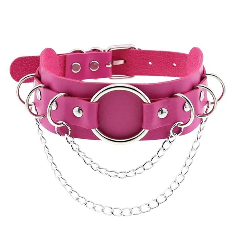 Lawbreaker Punk Leather Choker - Creepy Goth