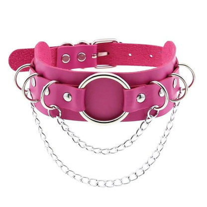 Lawbreaker Punk Leather Choker - Creepy Goth