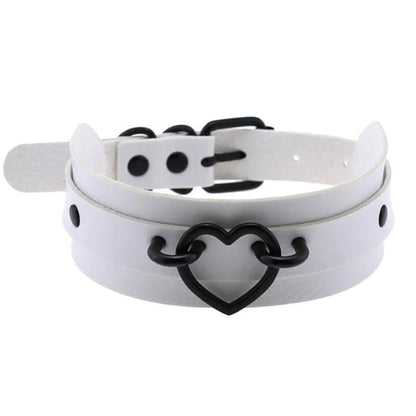 Black Heart Choker Necklace - Creepy Goth