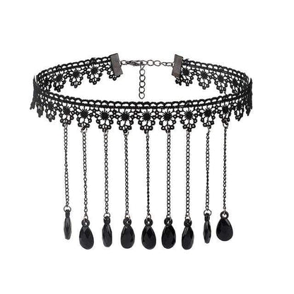 Forbidden Love Sexy Beaded Choker - Creepy Goth