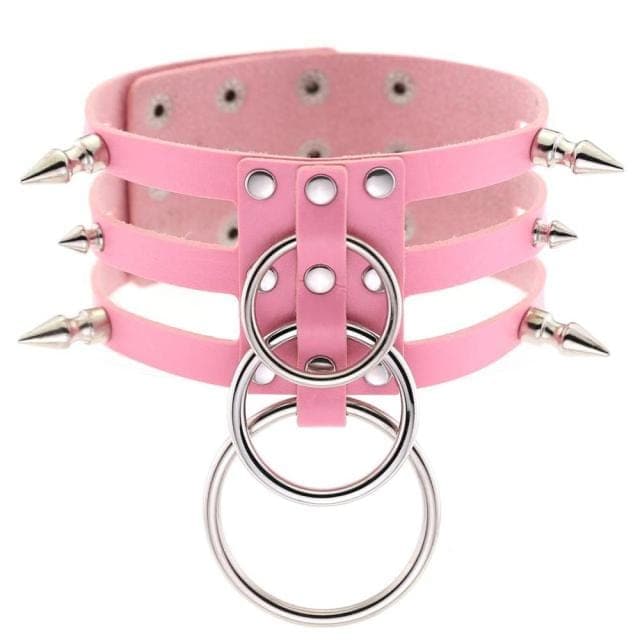 Nightfall Leather Choker - Creepy Goth