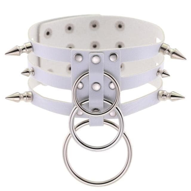 Nightfall Leather Choker - Creepy Goth