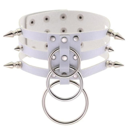 Nightfall Leather Choker - Creepy Goth