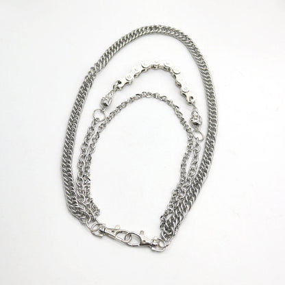 Silver Skull Belt Chain Men's Wallet Chains