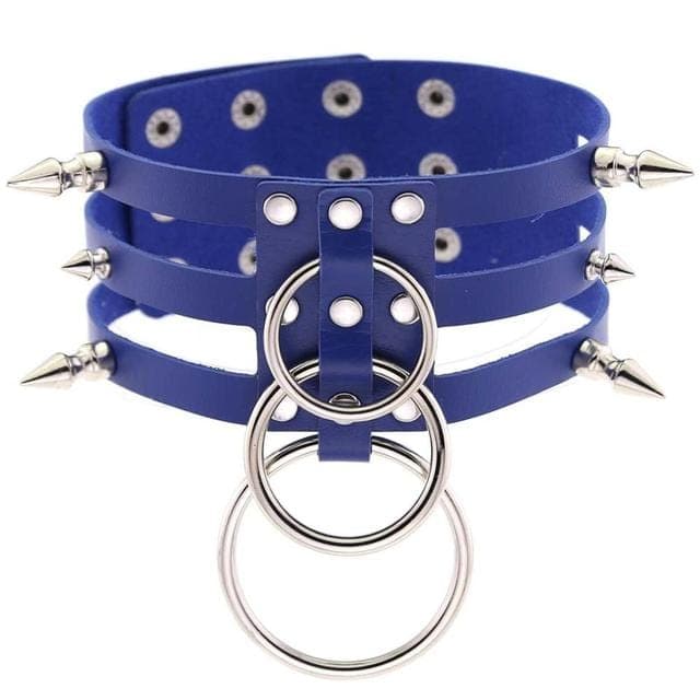 Nightfall Leather Choker - Creepy Goth
