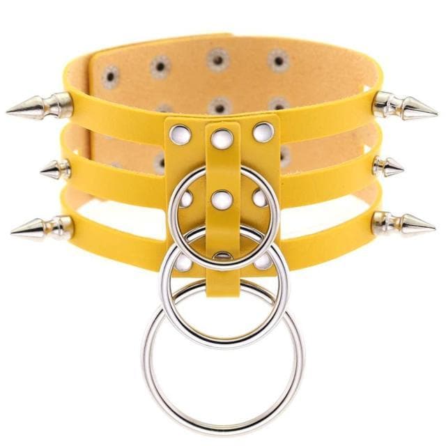 Nightfall Leather Choker - Creepy Goth