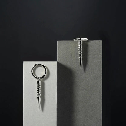 THORN DROP HOOPS EARRINGS