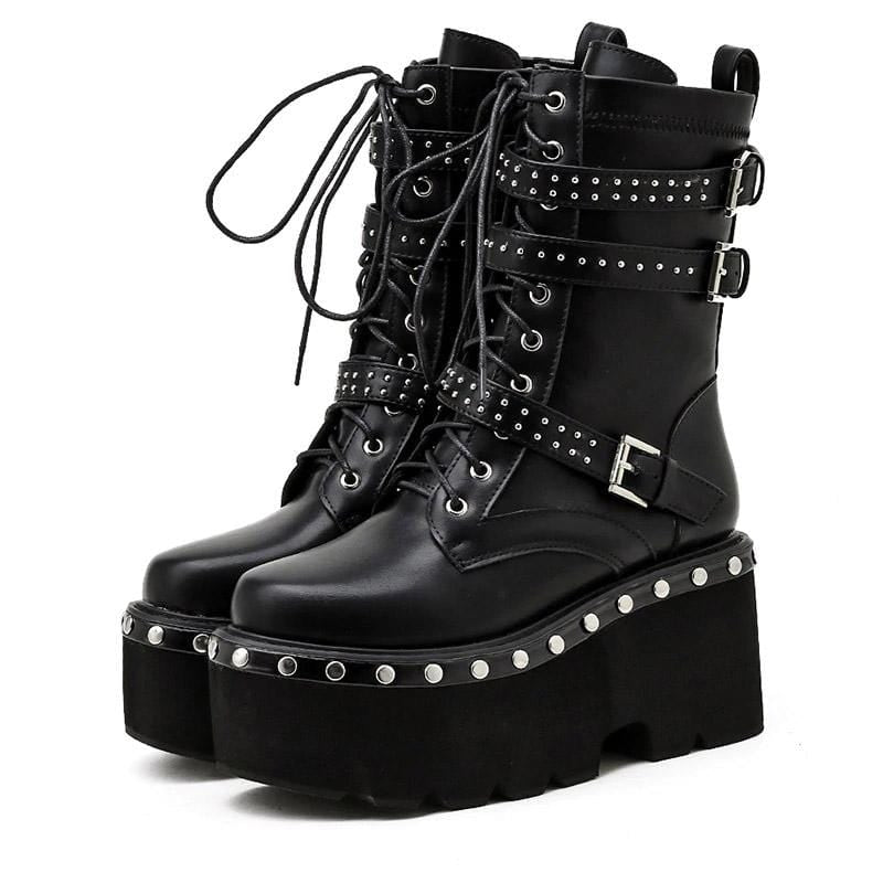Fancy Officer Tormented Boots - Creepy Goth