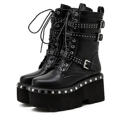 Fancy Officer Tormented Boots - Creepy Goth