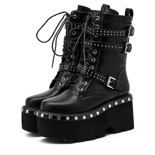 Fancy Officer Tormented Boots - Creepy Goth