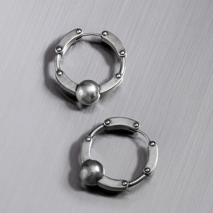 INDUSTRIAL SPHERE LINK EARRINGS
