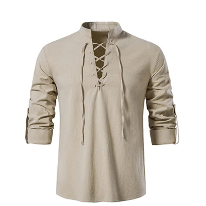 Gothic v-Neck Top - alternate view, shown with a person (4 of 6)