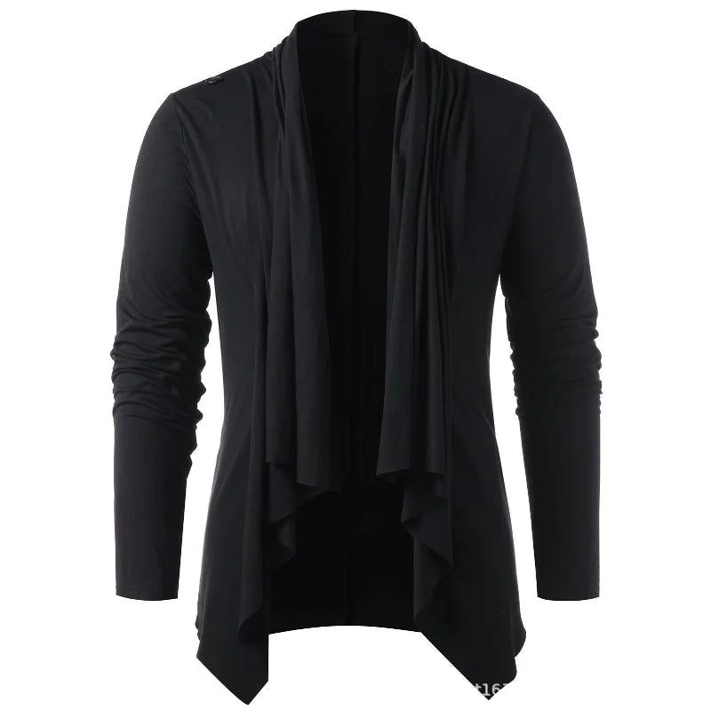 Black Gray Green Draped Cowl Pullover Top