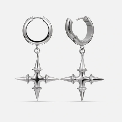 SPIKE CROSS EARRINGS