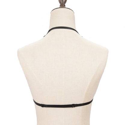 Deep-v Ribbon Harness Bra