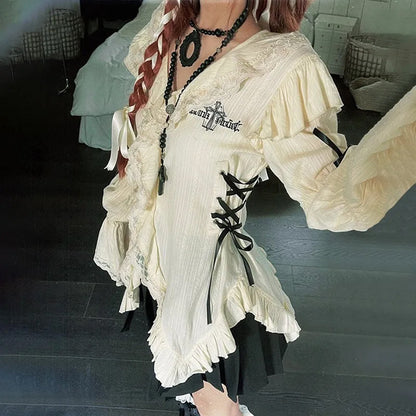 Women's Lolita Blouse - primary photo, shown with a person (1 of 3)