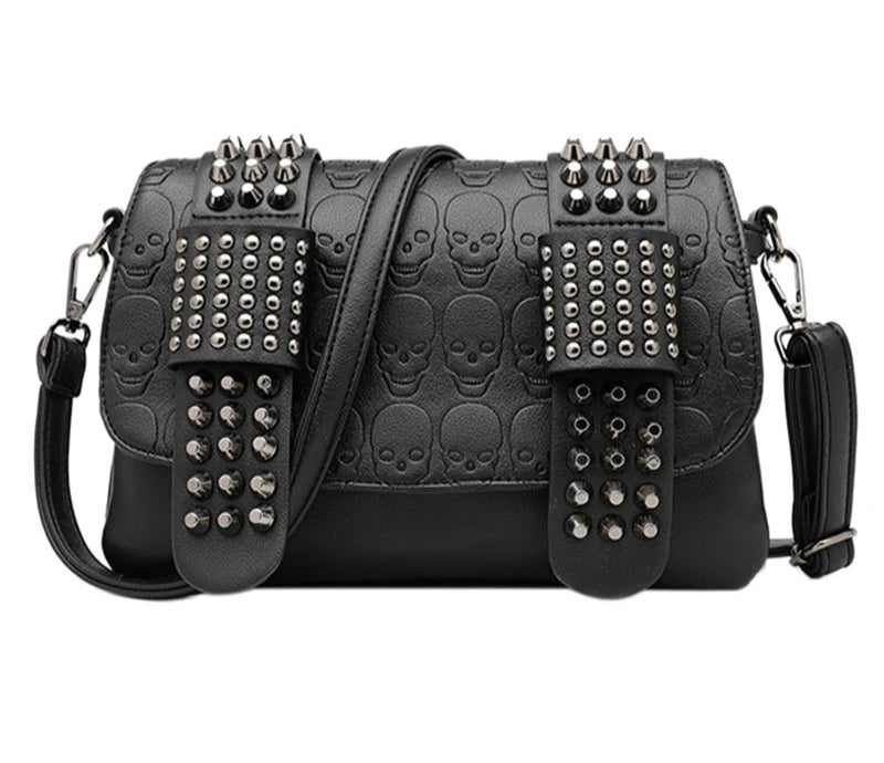 Hemlock Studded Skull Clutch Bag