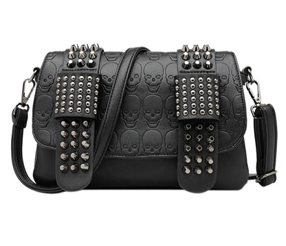 Hemlock Studded Skull Clutch Bag