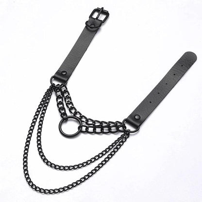 Gothic Layered Chain Choker
