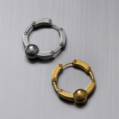 INDUSTRIAL SPHERE LINK EARRINGS