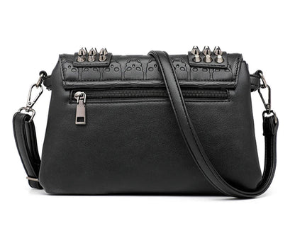 Hemlock Studded Skull Clutch Bag