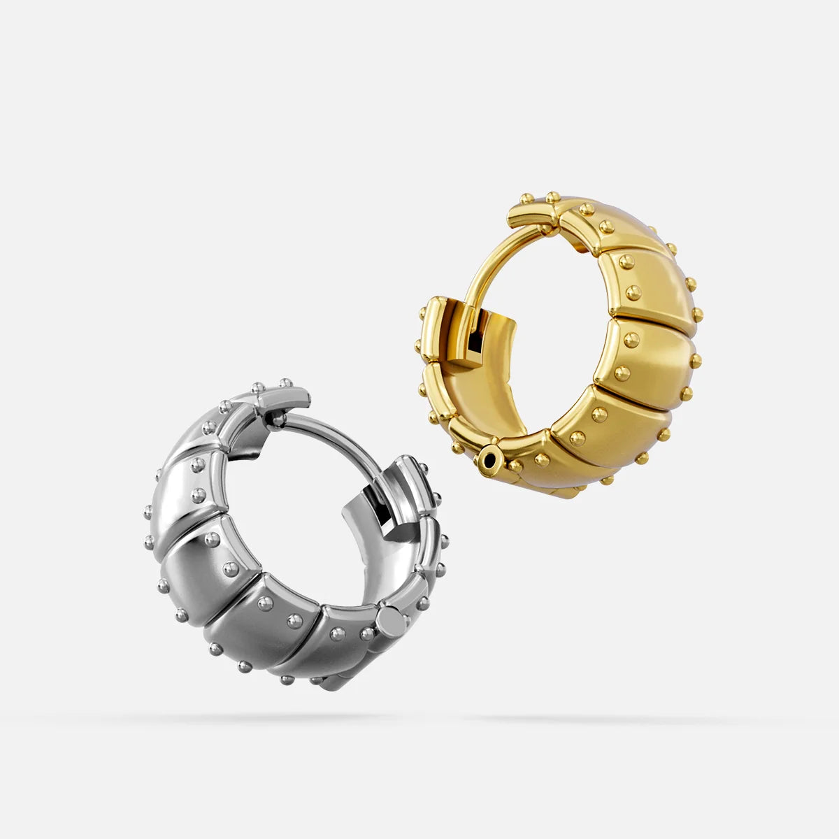 LAMINAR PLATE HOOP EARRINGS