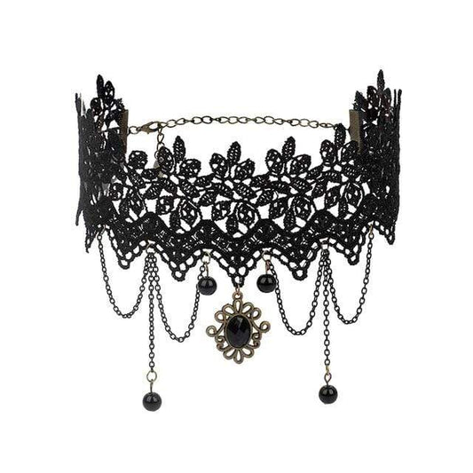 Forbidden Love Sexy Beaded Choker - Creepy Goth
