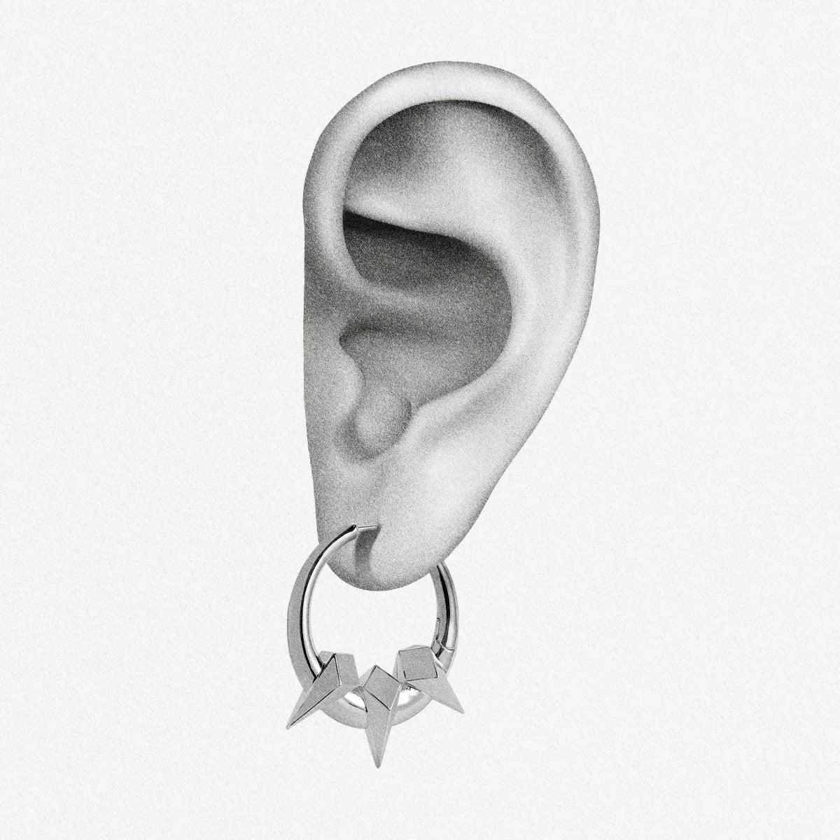 TRI-SPIKE CREST EARRINGS