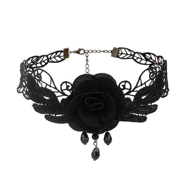 Forbidden Love Sexy Beaded Choker - Creepy Goth