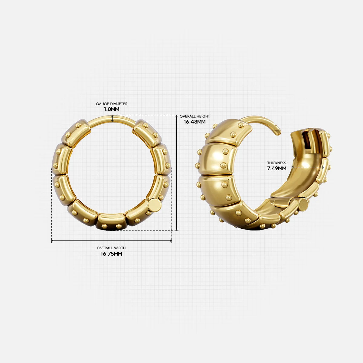 LAMINAR PLATE HOOP EARRINGS