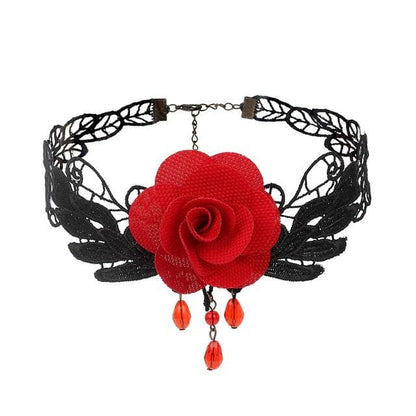 Forbidden Love Sexy Beaded Choker - Creepy Goth